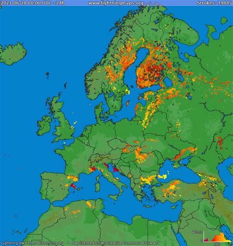 Europe :: Archives :: Maps :: Europe :: LightningMaps.org.